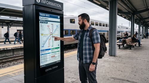 কোম্পানির সর্বশেষ সমাধান Streamlining Passenger Services with Industrial Panel PCs in Railway Kiosks