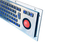 LED Backlit 5VDC PS2 Industrial Metal Keyboard Stainless Steel 68keys