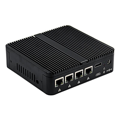 ইন্টেল সেলেরন J4125 ফ্যানলেস মিনি পিসি 4 I210 / I211 গিগাবিট ইথারনেট পোর্ট মিনি ফায়ারওয়াল পিসি