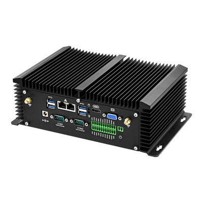 DC 9V - 36V ফ্যানলেস ইন্ডাস্ট্রিয়াল পিসি USB GPIO VGA HDMI রিমোট কন্ট্রোলের সাথে ডুয়াল ডিসপ্লে
