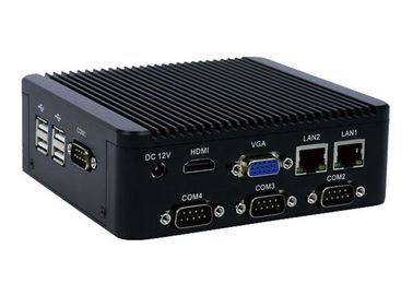 4 COM RS232 ফ্যানলেস এমবেডেড কম্পিউটার 6 ইউএসবি এন্ট্রি প্রস্থান টার্মিনালের জন্য